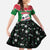 Sudan Christmas Family Matching Off Shoulder Maxi Dress and Hawaiian Shirt with Red Green Black Xmas Santa Sleigh and Map - Wonder Print Shop