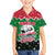 Sudan Christmas Family Matching Off Shoulder Maxi Dress and Hawaiian Shirt with Red Green Black Xmas Santa Sleigh and Map - Wonder Print Shop