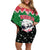 Sudan Christmas Family Matching Off Shoulder Short Dress and Hawaiian Shirt with Red Green Black Xmas Santa Sleigh and Map - Wonder Print Shop