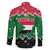 Sudan Christmas Family Matching Puletasi and Hawaiian Shirt with Red Green Black Xmas Santa Sleigh and Map - Wonder Print Shop