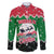 Sudan Christmas Family Matching Short Sleeve Bodycon Dress and Hawaiian Shirt with Red Green Black Xmas Santa Sleigh and Map - Wonder Print Shop