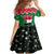 Sudan Christmas Family Matching Summer Maxi Dress and Hawaiian Shirt with Red Green Black Xmas Santa Sleigh and Map - Wonder Print Shop