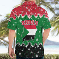 Sudan Christmas Hawaiian Shirt with Red Green Black Xmas Santa Sleigh and Map - Wonder Print Shop