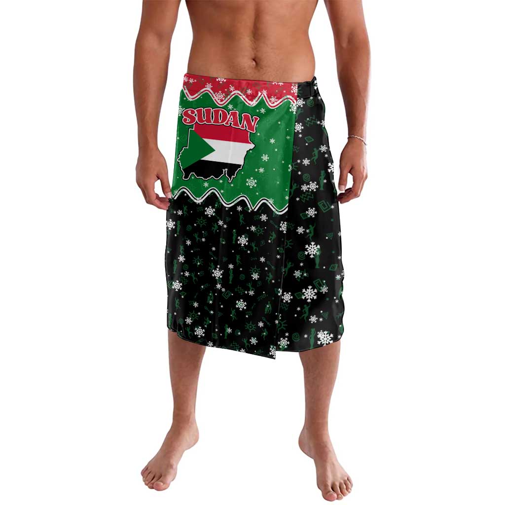 Sudan Christmas Lavalava with Red Green Black Xmas Santa Sleigh and Map - Wonder Print Shop