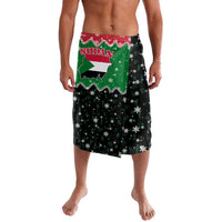Sudan Christmas Lavalava with Red Green Black Xmas Santa Sleigh and Map - Wonder Print Shop