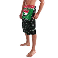 Sudan Christmas Lavalava with Red Green Black Xmas Santa Sleigh and Map - Wonder Print Shop