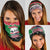 Sudan Christmas Neck Gaiter with Red Green Black Xmas Santa Sleigh and Map - Wonder Print Shop