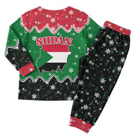 Sudan Christmas Pajama Set with Red Green Black Xmas Santa Sleigh and Map - Wonder Print Shop