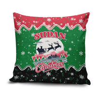 Sudan Christmas Pillow Cover with Red Green Black Xmas Santa Sleigh and Map - Wonder Print Shop
