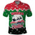 Sudan Christmas Polo Shirt with Red Green Black Xmas Santa Sleigh and Map - Wonder Print Shop