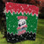 Sudan Christmas Quilt with Red Green Black Xmas Santa Sleigh and Map - Wonder Print Shop