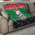 Sudan Christmas Quilt with Red Green Black Xmas Santa Sleigh and Map - Wonder Print Shop