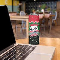 Sudan Christmas Skinny Tumbler with Red Green Black Xmas Santa Sleigh and Map - Wonder Print Shop