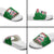 Sudan Christmas Slide Sandals with Red Green Black Xmas Santa Sleigh and Map - Wonder Print Shop