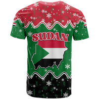 Sudan Christmas T Shirt with Red Green Black Xmas Santa Sleigh and Map - Wonder Print Shop