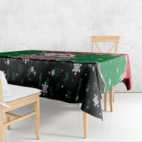 Sudan Christmas Tablecloth with Red Green Black Xmas Santa Sleigh and Map - Wonder Print Shop
