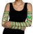 Saint Kitts and Nevis Christmas Arm Sleeves with Green Red Black Xmas Sailboat and Map - Wonder Print Shop