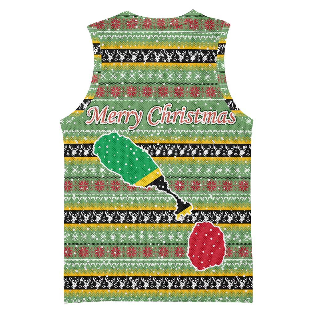 Saint Kitts and Nevis Christmas Basketball Jersey with Green Red Black Xmas Sailboat and Map - Wonder Print Shop