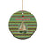 Saint Kitts and Nevis Christmas Ceramic Ornament with Green Red Black Xmas Sailboat and Map - Wonder Print Shop
