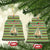 Saint Kitts and Nevis Christmas Ceramic Ornament with Green Red Black Xmas Sailboat and Map - Wonder Print Shop