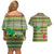 Saint Kitts and Nevis Christmas Couples Matching Off Shoulder Short Dress and Hawaiian Shirt with Green Red Black Xmas Sailboat and Map - Wonder Print Shop