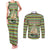 Saint Kitts and Nevis Christmas Couples Matching Tank Maxi Dress and Long Sleeve Button Shirt with Green Red Black Xmas Sailboat and Map - Wonder Print Shop
