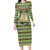 Saint Kitts and Nevis Christmas Family Matching Long Sleeve Bodycon Dress and Hawaiian Shirt with Green Red Black Xmas Sailboat and Map - Wonder Print Shop