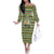 Saint Kitts and Nevis Christmas Family Matching Off The Shoulder Long Sleeve Dress and Hawaiian Shirt with Green Red Black Xmas Sailboat and Map - Wonder Print Shop