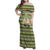 Saint Kitts and Nevis Christmas Family Matching Off Shoulder Maxi Dress and Hawaiian Shirt with Green Red Black Xmas Sailboat and Map - Wonder Print Shop