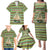 Saint Kitts and Nevis Christmas Family Matching Puletasi and Hawaiian Shirt with Green Red Black Xmas Sailboat and Map - Wonder Print Shop