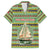 Saint Kitts and Nevis Christmas Family Matching Puletasi and Hawaiian Shirt with Green Red Black Xmas Sailboat and Map - Wonder Print Shop