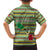 Saint Kitts and Nevis Christmas Family Matching Short Sleeve Bodycon Dress and Hawaiian Shirt with Green Red Black Xmas Sailboat and Map - Wonder Print Shop