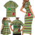 Saint Kitts and Nevis Christmas Family Matching Short Sleeve Bodycon Dress and Hawaiian Shirt with Green Red Black Xmas Sailboat and Map - Wonder Print Shop