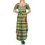 Saint Kitts and Nevis Christmas Family Matching Summer Maxi Dress and Hawaiian Shirt with Green Red Black Xmas Sailboat and Map - Wonder Print Shop