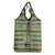 Saint Kitts and Nevis Christmas Grocery Bag with Green Red Black Xmas Sailboat and Map - Wonder Print Shop
