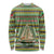 Saint Kitts and Nevis Christmas Long Sleeve Shirt with Green Red Black Xmas Sailboat and Map - Wonder Print Shop