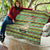Saint Kitts and Nevis Christmas Quilt with Green Red Black Xmas Sailboat and Map - Wonder Print Shop