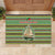 Saint Kitts and Nevis Christmas Rubber Doormat with Green Red Black Xmas Sailboat and Map - Wonder Print Shop