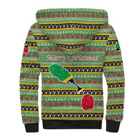 Saint Kitts and Nevis Christmas Sherpa Hoodie with Green Red Black Xmas Sailboat and Map - Wonder Print Shop