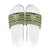 Saint Kitts and Nevis Christmas Slide Sandals with Green Red Black Xmas Sailboat and Map - Wonder Print Shop
