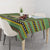 Saint Kitts and Nevis Christmas Tablecloth with Green Red Black Xmas Sailboat and Map - Wonder Print Shop