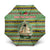 Saint Kitts and Nevis Christmas Umbrella with Green Red Black Xmas Sailboat and Map - Wonder Print Shop