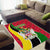 Saint Kitts and Nevis Christmas Area Rug with Red Green Black Xmas Monkey Gift and Coat of Arms - Wonder Print Shop