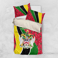 Saint Kitts and Nevis Christmas Bedding Set with Red Green Black Xmas Monkey Gift and Coat of Arms - Wonder Print Shop