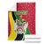 Saint Kitts and Nevis Christmas Blanket with Red Green Black Xmas Monkey Gift and Coat of Arms - Wonder Print Shop