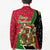 Saint Kitts and Nevis Christmas Blazer with Red Green Black Xmas Monkey Gift and Coat of Arms - Wonder Print Shop