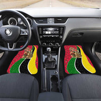 Saint Kitts and Nevis Christmas Car Mats with Red Green Black Xmas Monkey Gift and Coat of Arms - Wonder Print Shop
