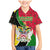 Saint Kitts and Nevis Christmas Family Matching Mermaid Dress and Hawaiian Shirt with Red Green Black Xmas Monkey Gift and Coat of Arms - Wonder Print Shop