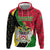 Saint Kitts and Nevis Christmas Hoodie with Red Green Black Xmas Monkey Gift and Coat of Arms - Wonder Print Shop