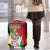 Saint Kitts and Nevis Christmas Luggage Cover with Red Green Black Xmas Monkey Gift and Coat of Arms - Wonder Print Shop